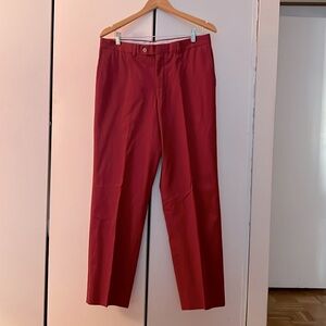 Men’s chino style pants.  Red and worn once.